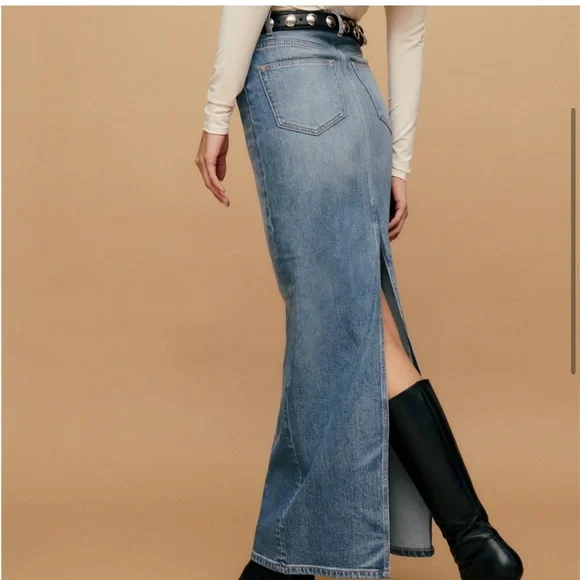 NWT REFORMATION Daria denim skirt size 27 - Picture 7 of 8
